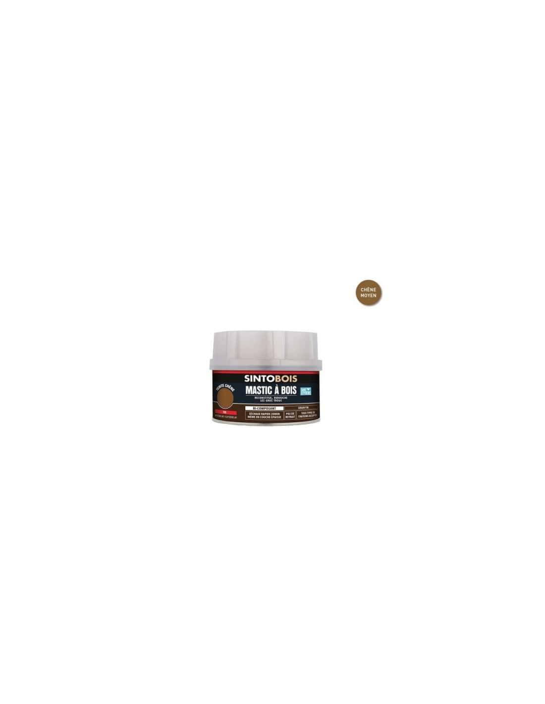 Mastic sans styrène SINTOBOIS chêne moyen 190g + 8g - SINTO - 33710 - Image 2