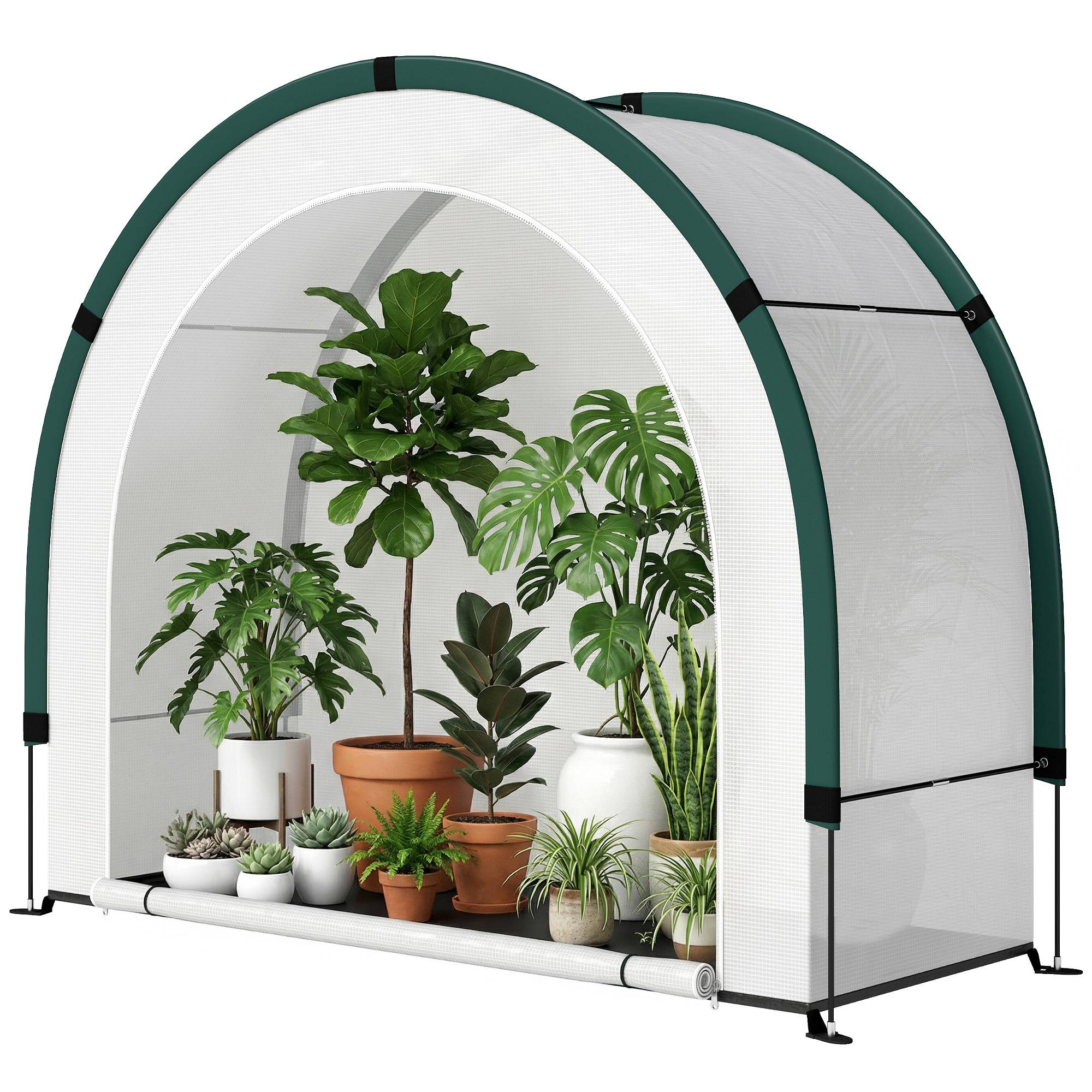 Serre de jardin PE Vert 200x80x164 cm - Image 2
