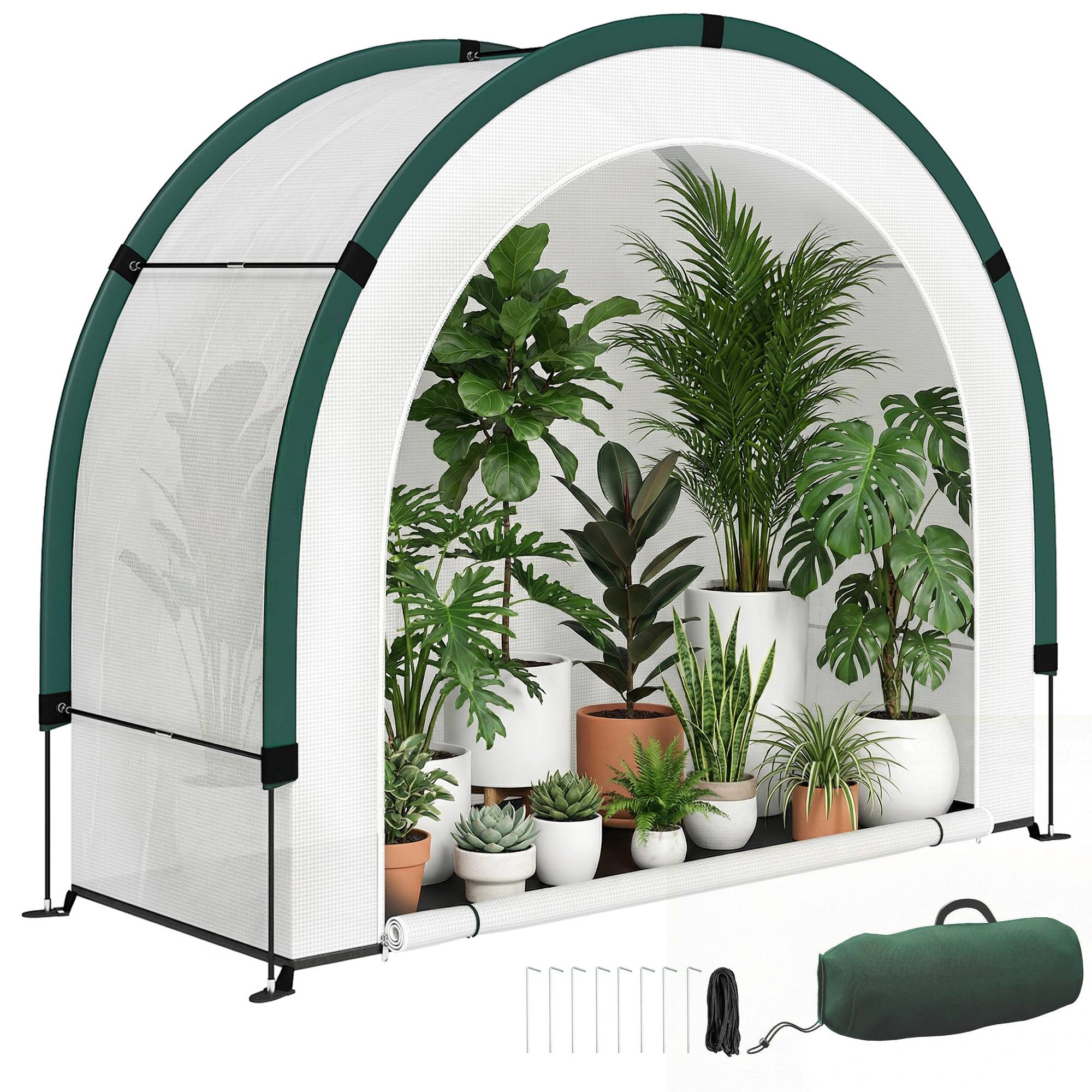 Serre de jardin PE Vert 200x80x164 cm - Image 1