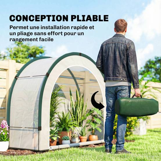Serre de jardin PE Vert 200x80x164 cm - Image 6
