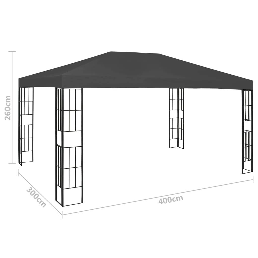 Vidaxl - Tonnelle 3x4 m Anthracite vidaXL 47985 - Image 3