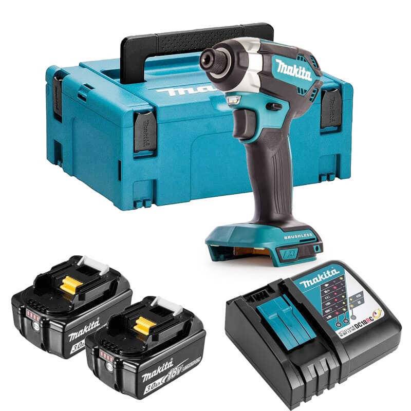 Makita - Visseuse à chocs 18V - MAKITA - 2 batteries 3Ah - chargeur - MAKPAC- DTD153RFJ - Image 1