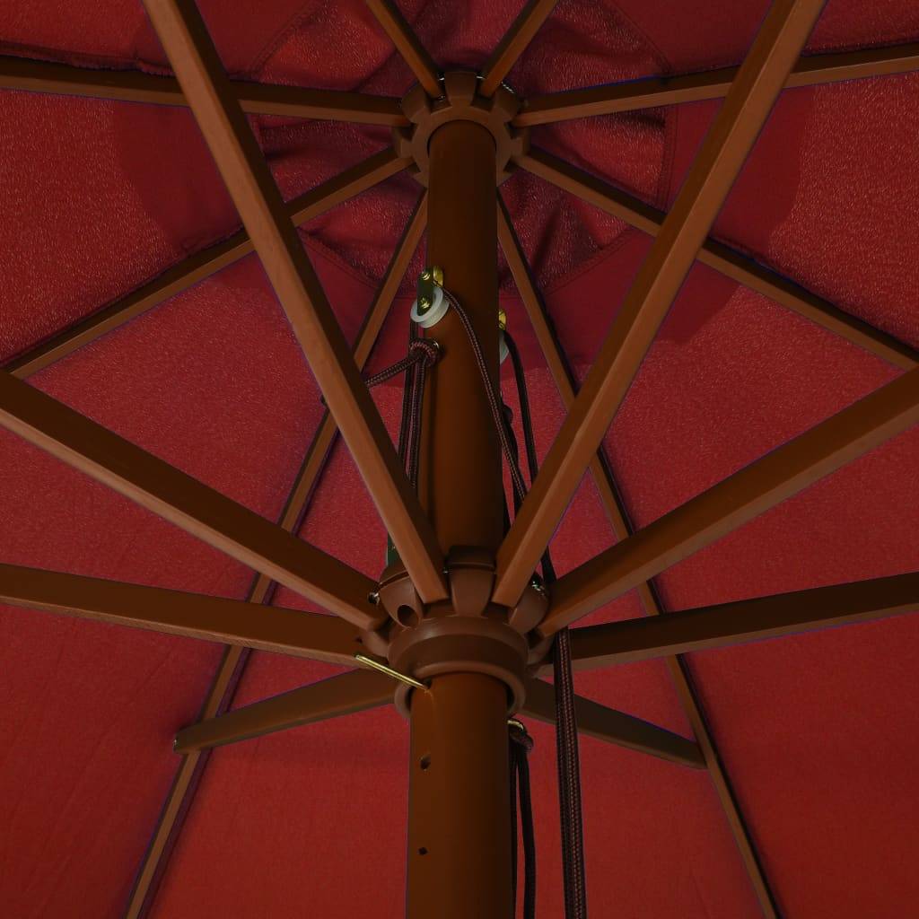 Helloshop26 - Parasol avec mât en bois 330 cm orange - Image 4