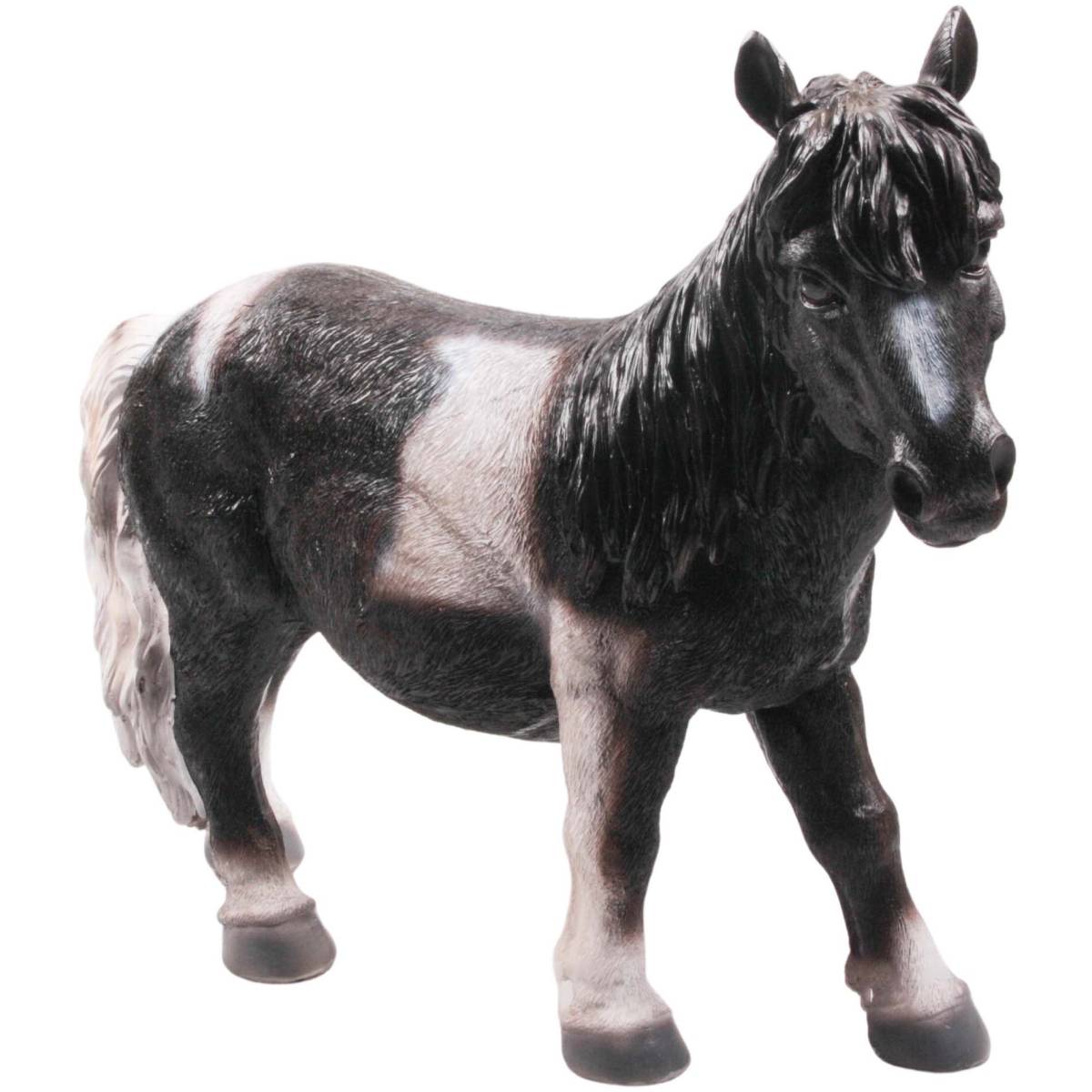 Farmwood Animals - Cheval noir en résine 51 x 16 x 40 cm - Image 1