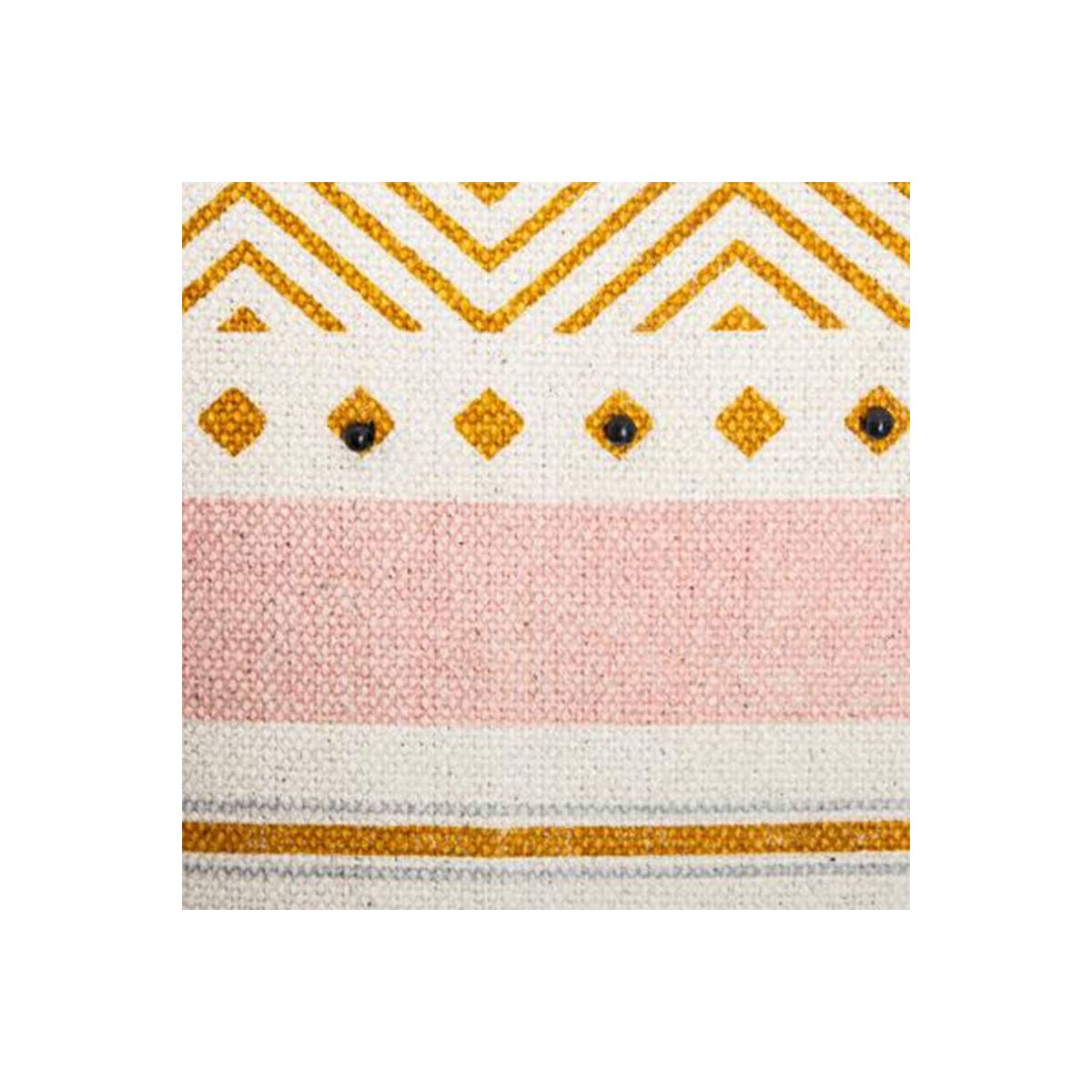 Housse de Coussin "Rayure Perle" 40x40cm Multicolore - Image 4