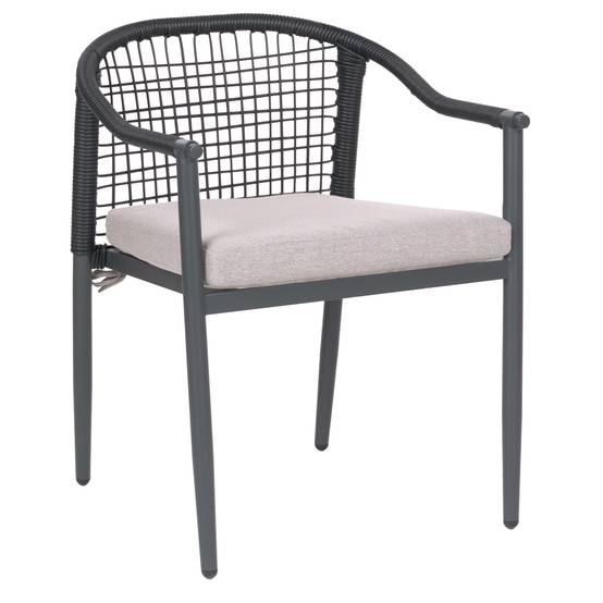 Chaise de jardin Aluminium Noir OZZERO - Beliani - Image 3