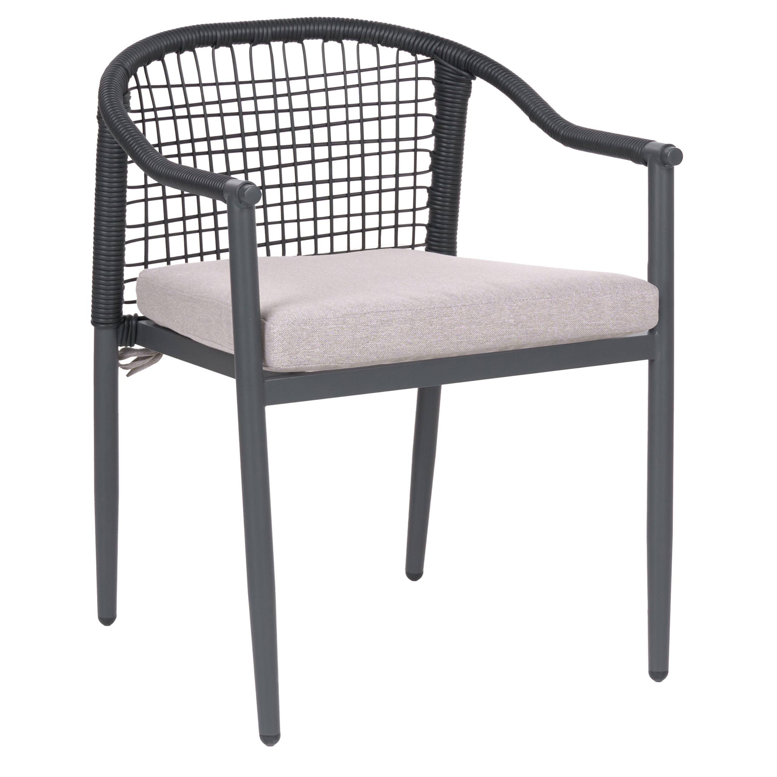 Chaise de jardin Aluminium Noir OZZERO - Beliani - Image 3