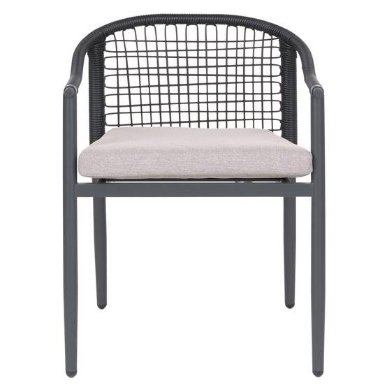 Chaise de jardin Aluminium Noir OZZERO - Beliani - Image 4