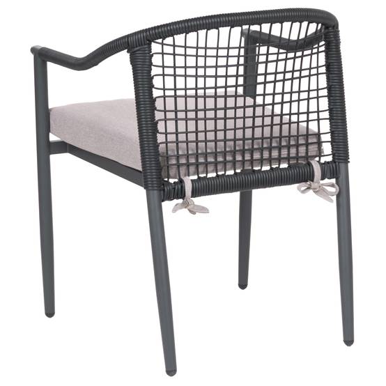 Chaise de jardin Aluminium Noir OZZERO - Beliani - Image 5