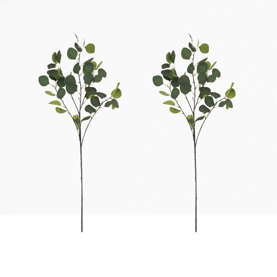 Ligne Deco - Eucalyptus artificiel en tige 92cm lot de 2 - Image 2