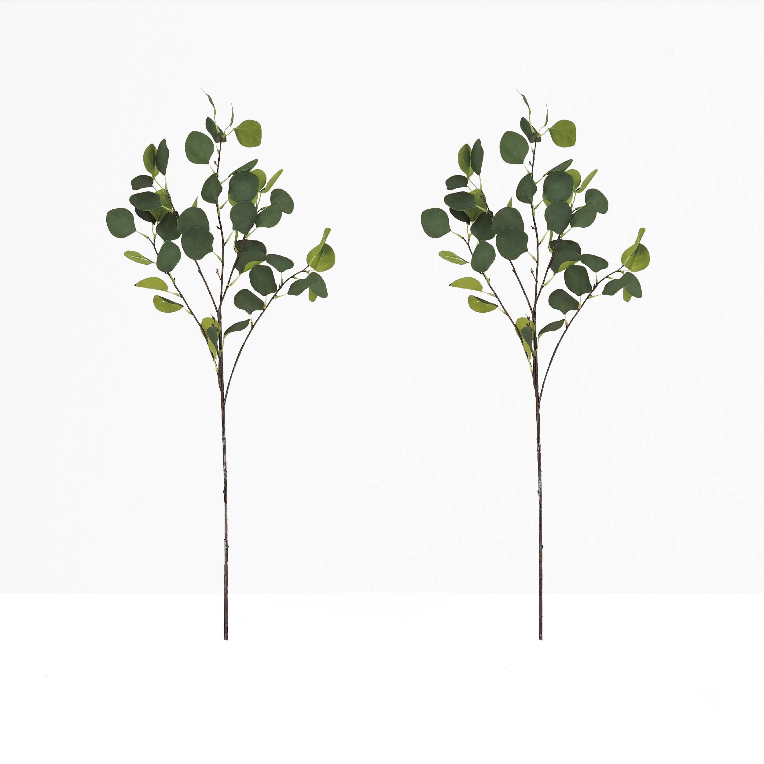 Ligne Deco - Eucalyptus artificiel en tige 92cm lot de 2 - Image 2