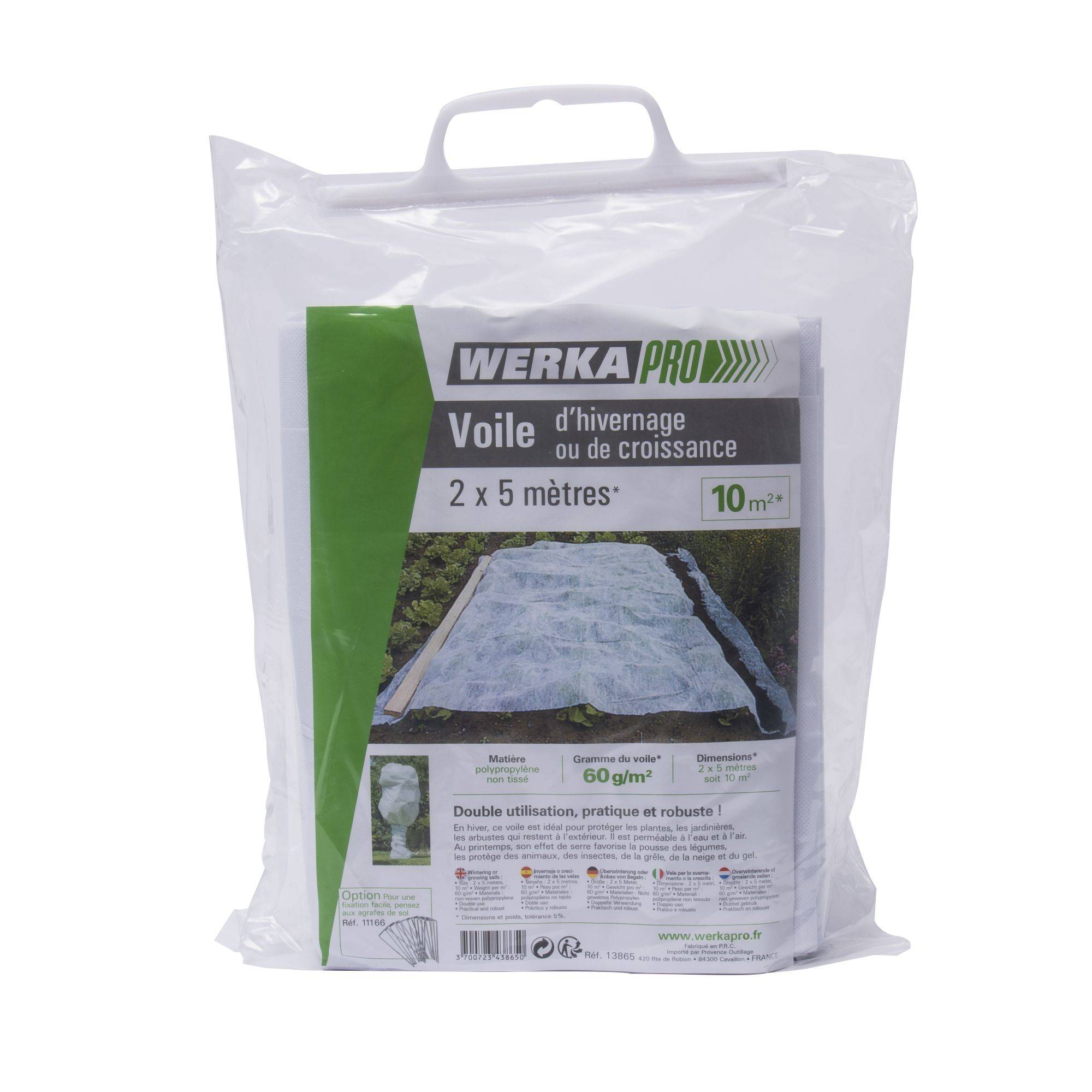 Voile d'hivernage blanc 60g-m2 WERKA PRO - 2 x 5m - Image 1