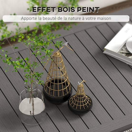 PANGIVO - Table basse de jardin aluminium marron 100 x 60 x 37 cm - PANGIVO - Image 6