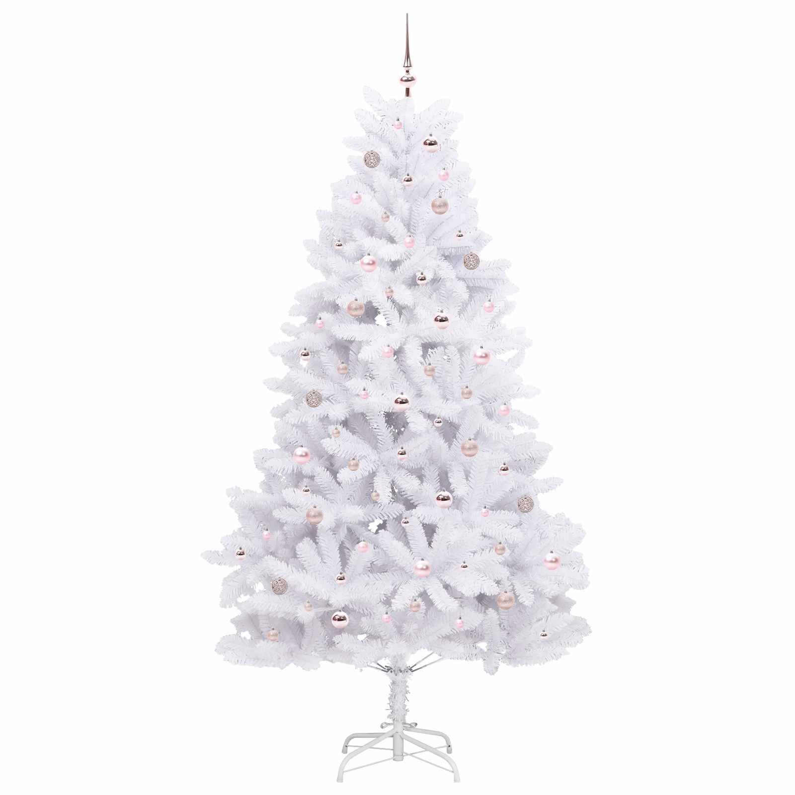 Sapin de Noël | Arbre de Noël Artificiel à Branches Articulées Blanc 240 cm Maison Chic - Image 4