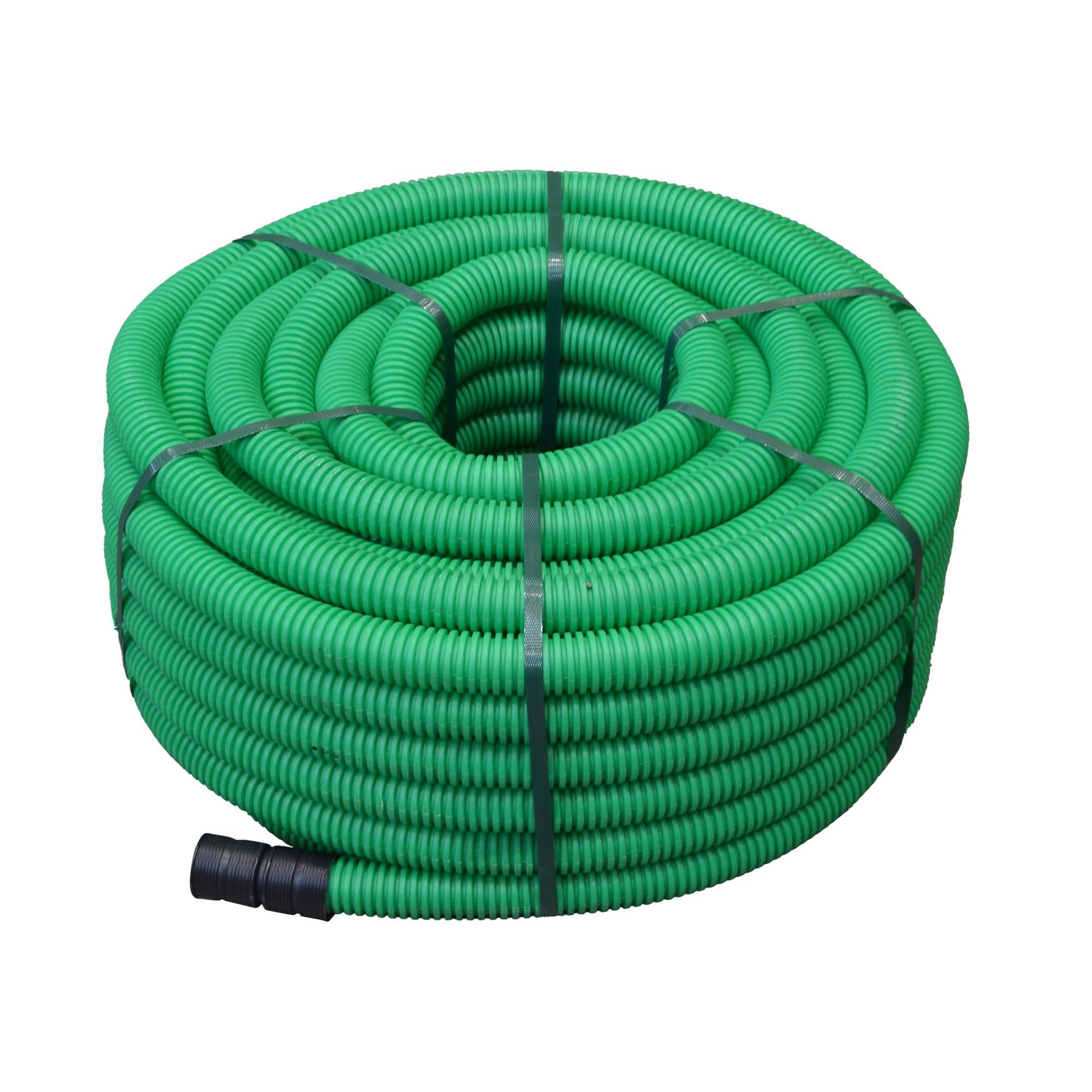 Jardibric - Gaine annelées Jardibric PE Polyéthylène Vert Pour Câbles Téléphonique Ø 40 mm x 25 mètres - Image 1
