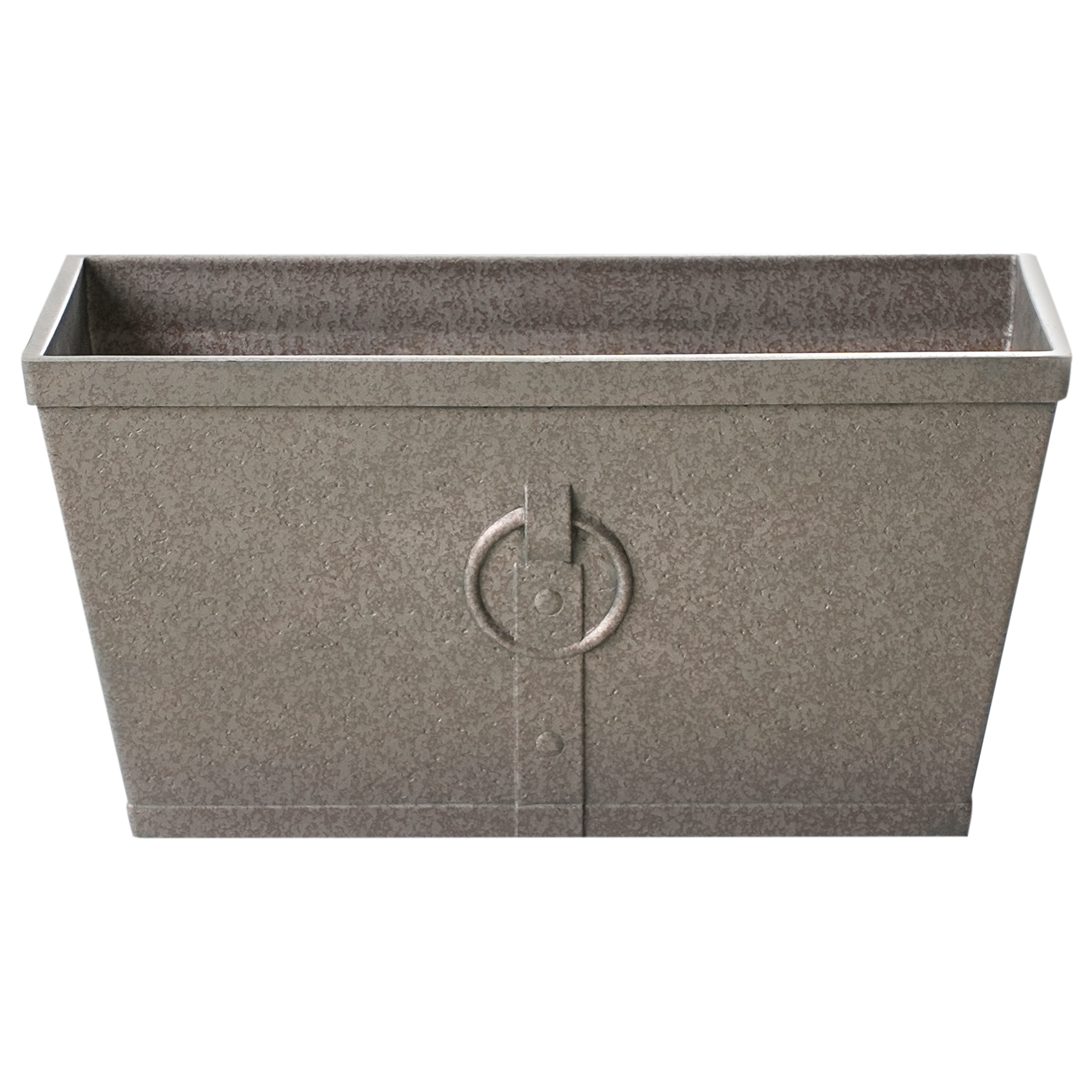 Cache-pot d'extérieur Fibre d'argile Gris PORIA - Beliani - Image 3