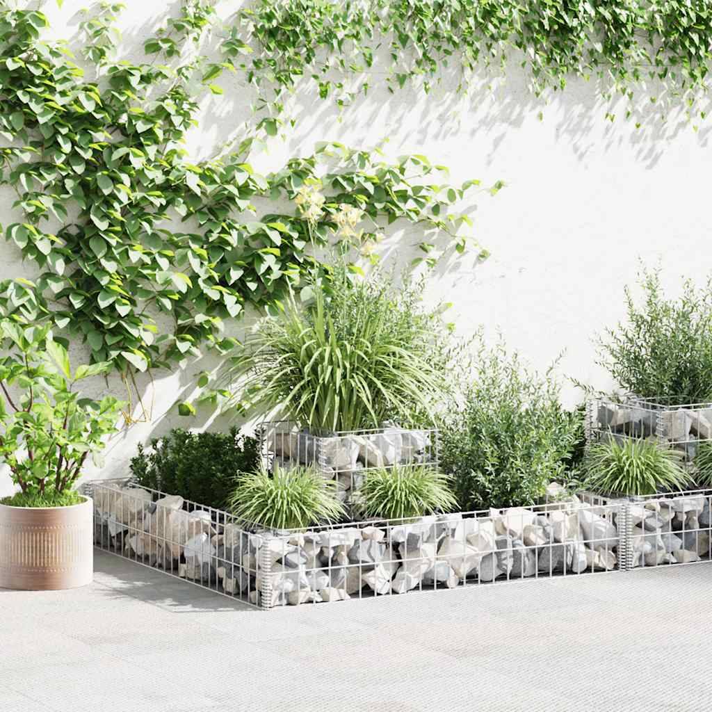 PANGIVO - Jardinière en gabion Acier galvanisé 120 x 120 x 20 cm - PANGIVO - Image 1