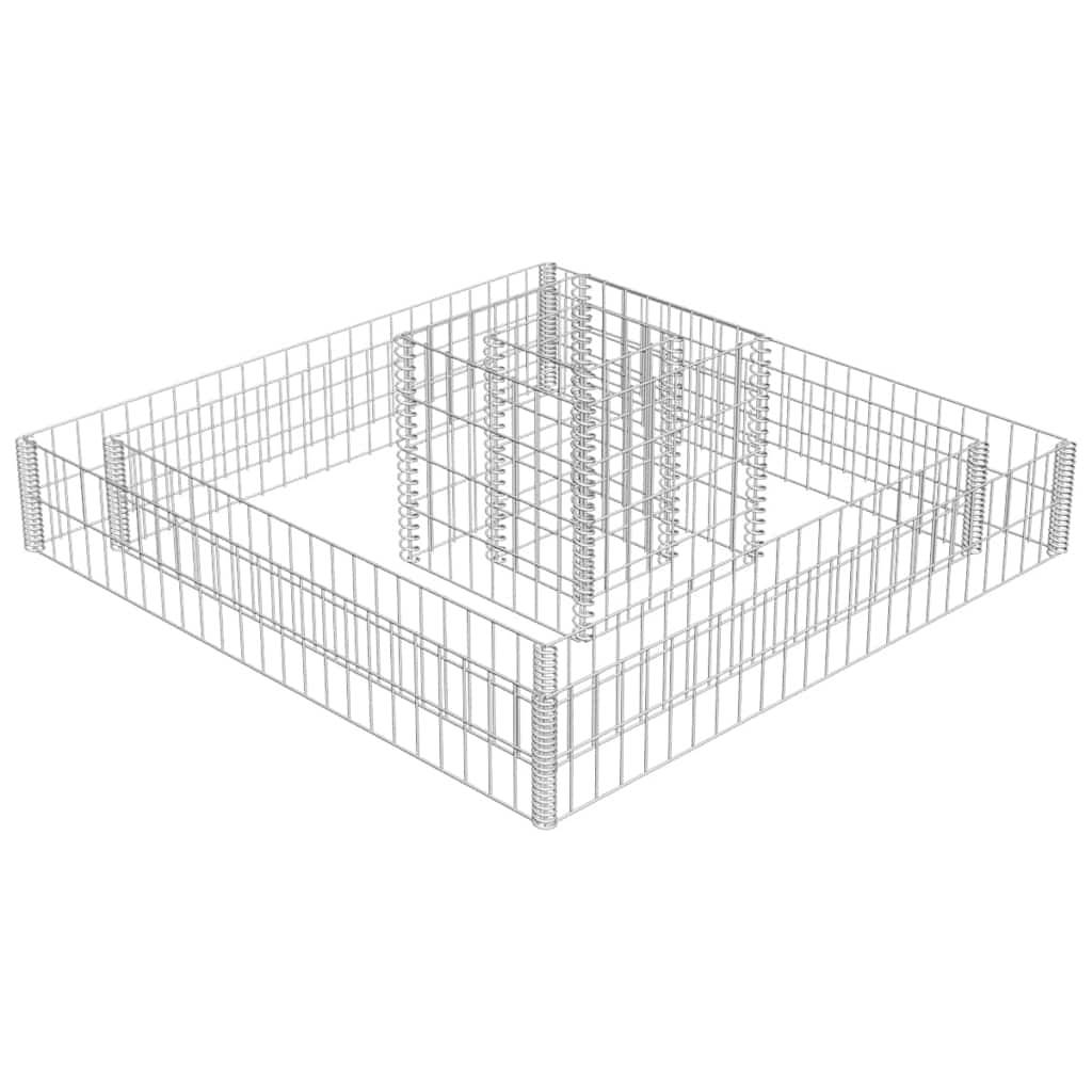 PANGIVO - Jardinière en gabion Acier galvanisé 120 x 120 x 20 cm - PANGIVO - Image 2