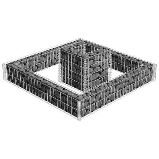 PANGIVO - Jardinière en gabion Acier galvanisé 120 x 120 x 20 cm - PANGIVO - Image 4