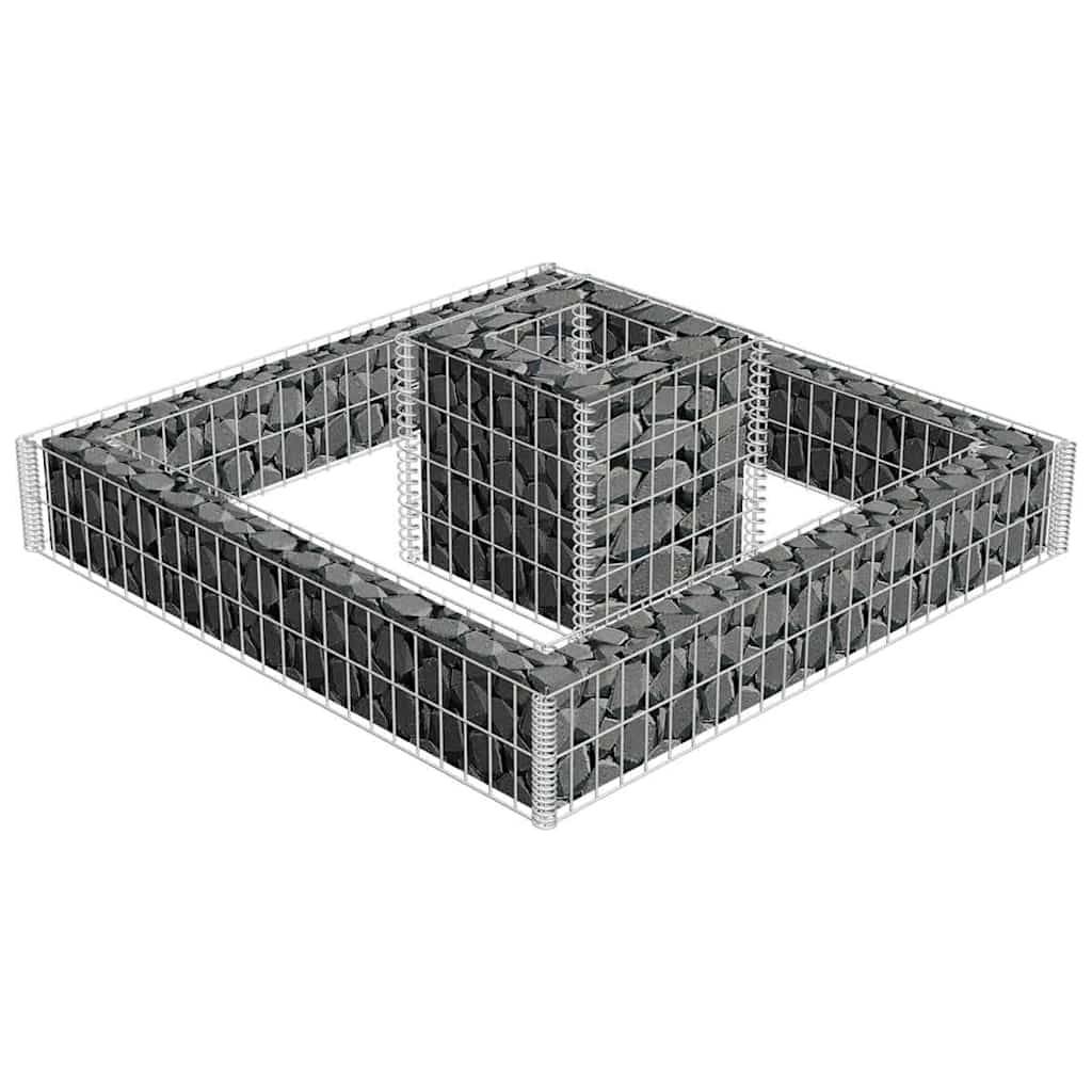 PANGIVO - Jardinière en gabion Acier galvanisé 120 x 120 x 20 cm - PANGIVO - Image 4