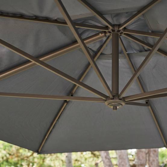 sweeek - Parasol déporté rectangulaire 3x4m – Antibes – gris – parasol déporté. inclinable. rabattable et rotatif à 360° | sweeek - Image 6