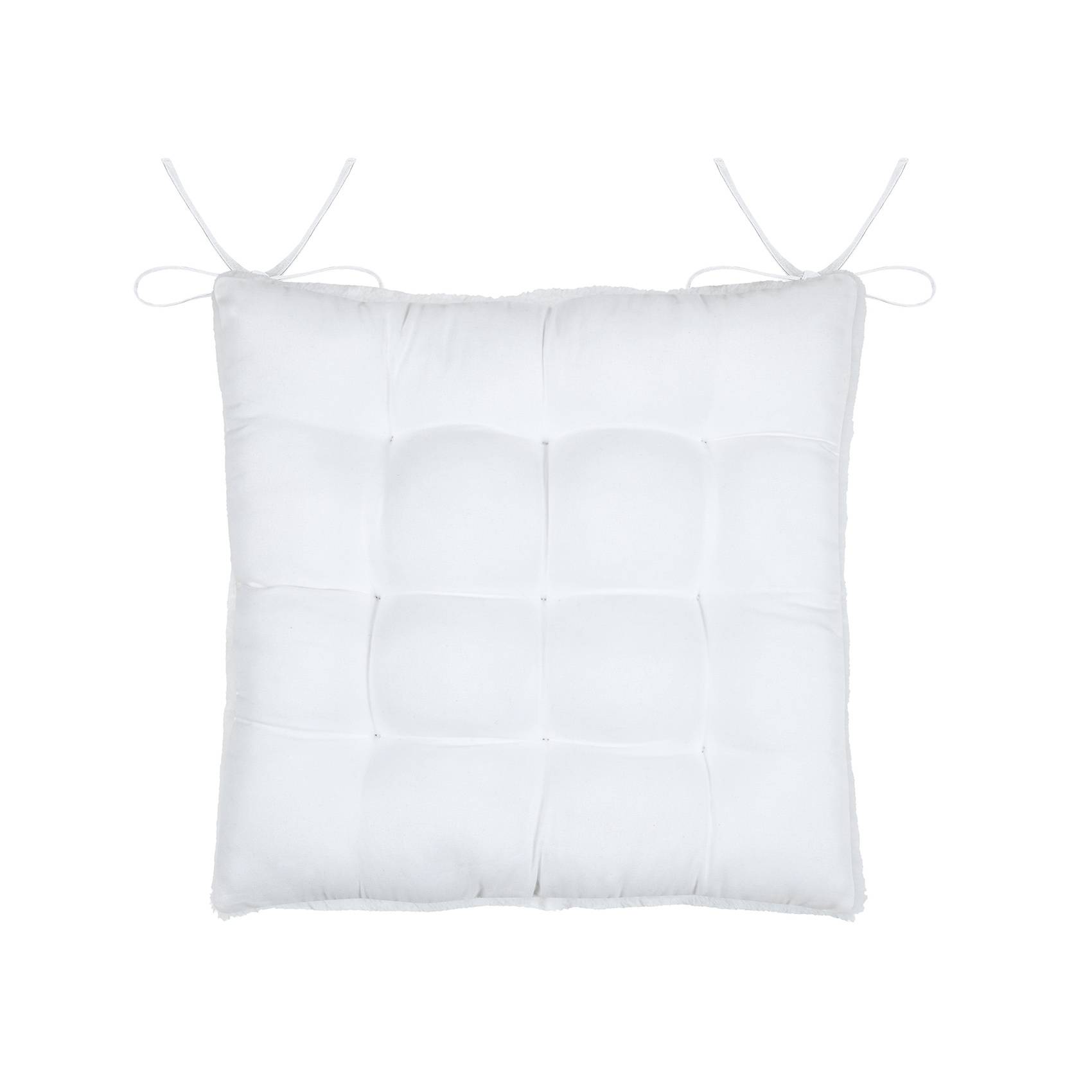 Lovely Casa - Galette de chaise imitation fourrure - LOVELY CASA - Polyester - Blanc - Image 2