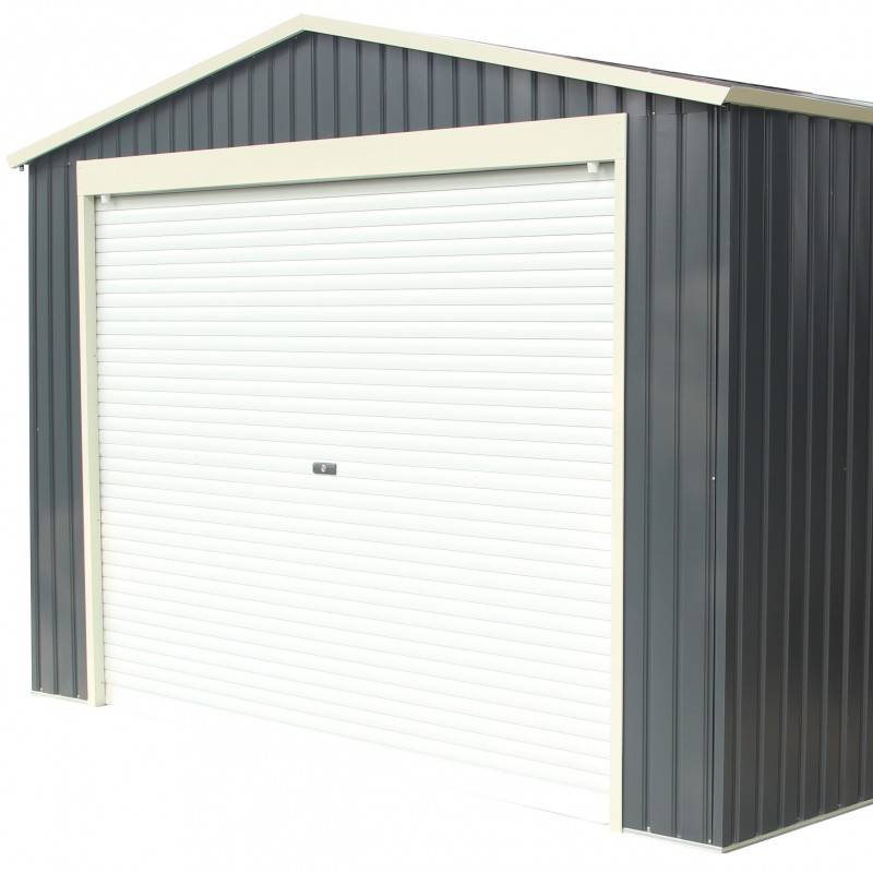 Garage métal 15,14m² porte enroulable acier galvanisé X-METAL anthracite - Image 6