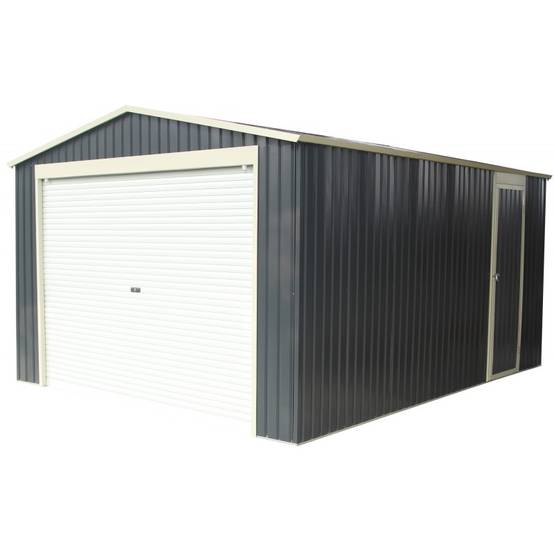 X-Metal - Garage métal 15,14m² porte enroulable acier galvanisé X-METAL anthracite - Image 2
