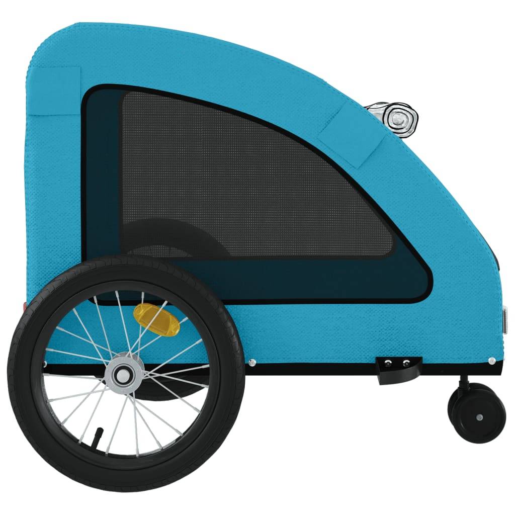 Remorque de vélo pour animaux tissu Oxford et fer bleu 124.5 x 63.5 x 66 cm - PANGIVO - Image 7