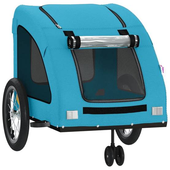 Remorque de vélo pour animaux tissu Oxford et fer bleu 124.5 x 63.5 x 66 cm - PANGIVO - Image 5