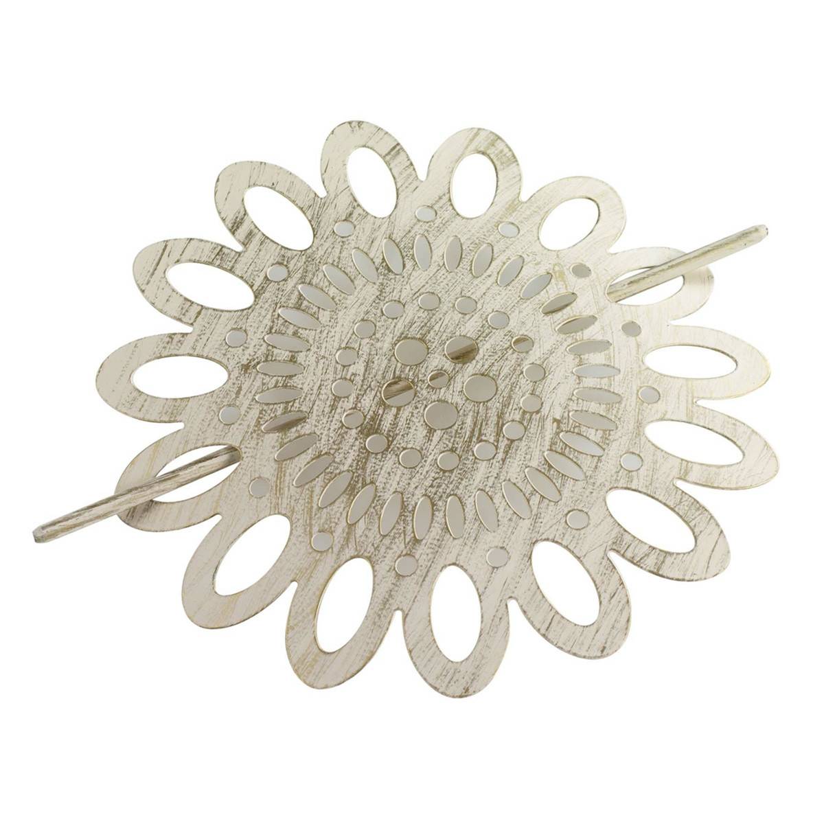 Embrasse de Rideau Broche "Mandy" 17cm Blanc - Image 1