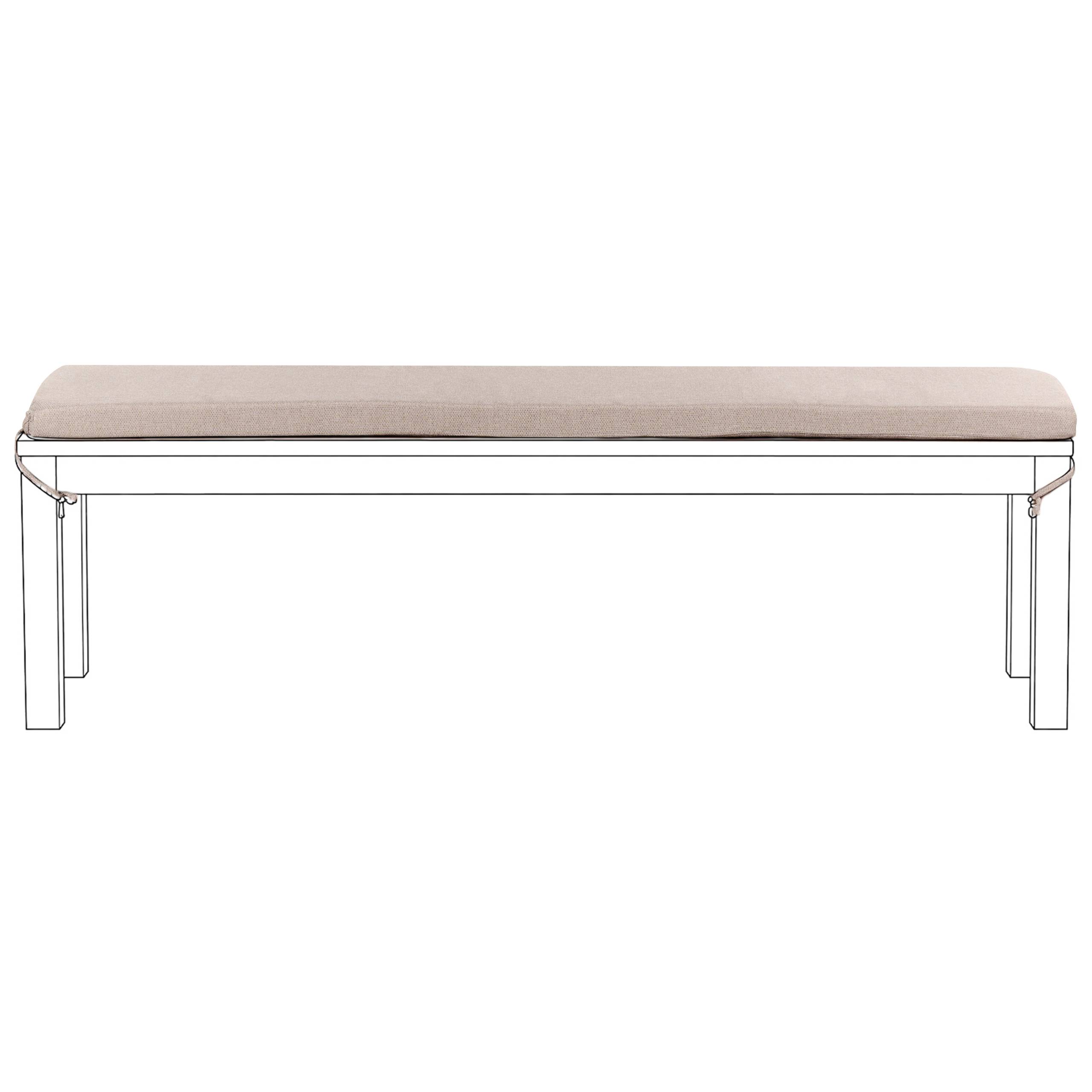Beliani - Coussin d'assise d'extérieur Oléfine Beige TUSCANIA - 157x34x5- Beliani - Image 2