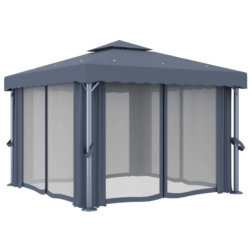Tonnelle Aluminium Anthracite 3 x 3 x 2.65 m - PANGIVO - Image 3