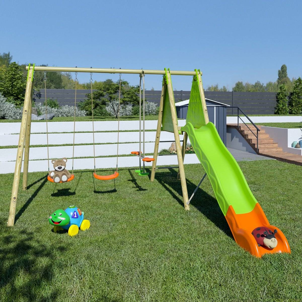 Station de jeux Techwood OPTIMA Trigano 2,30 m avec toboggan - Image 7