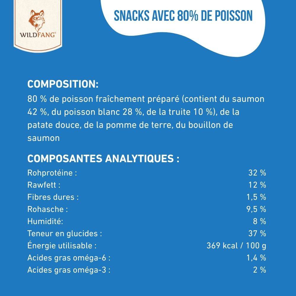 Wildfang - Wildfang - Snacks avec 80% de poisson - sans céréales - 3 x 100g - Image 3