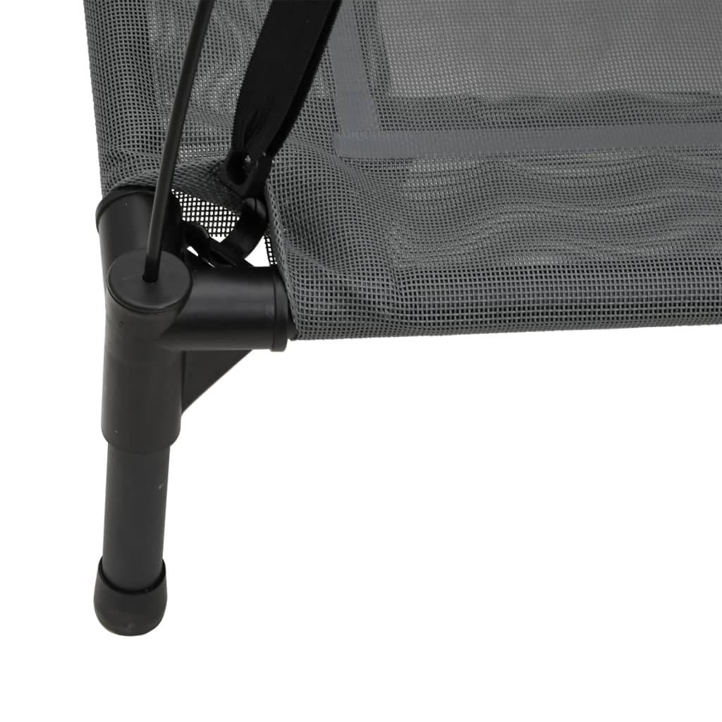 Lit pour chien avec auvent tissu Oxford et acier anthracite 90 x 81 x 81 cm - PANGIVO - Image 7