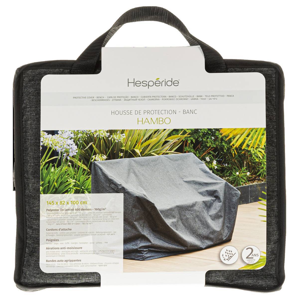 Hesperide - Housse de protection "Hambo" pour banc 145x100x82cm en polyester - Hespéride - Image 3