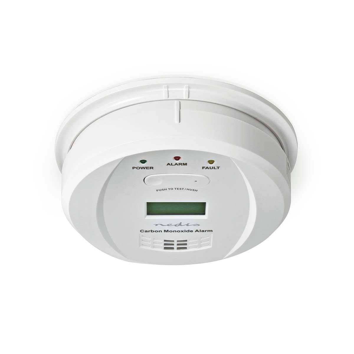 Détecteur de Monoxyde de Carbone CO écran Alarme 85dB 2 piles AA incluses Bouton Test/Silence Nedis - Image 3