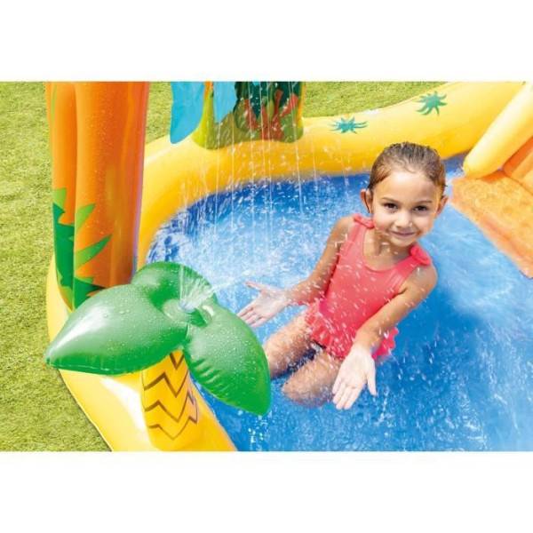 Intex - Aire de jeux gonflable - INTEX - Jurrasic - 272 Litres - 2 ans et + - 249 x 191 x 109 cm - Inclus : 6 balles colorées - Image 6