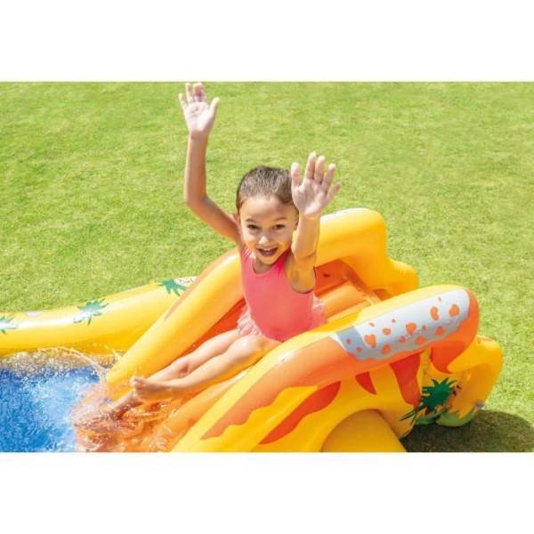 Intex - Aire de jeux gonflable - INTEX - Jurrasic - 272 Litres - 2 ans et + - 249 x 191 x 109 cm - Inclus : 6 balles colorées - Image 2
