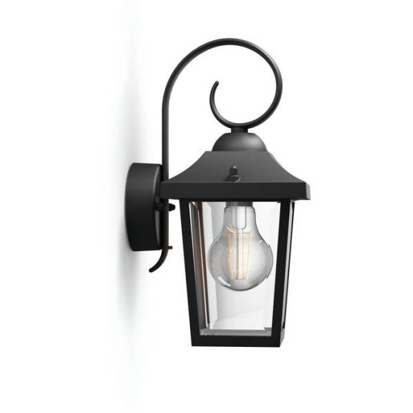 Philips - Applique murale extérieure - PHILIPS - Buzzard - Noir - IP44 - Image 1