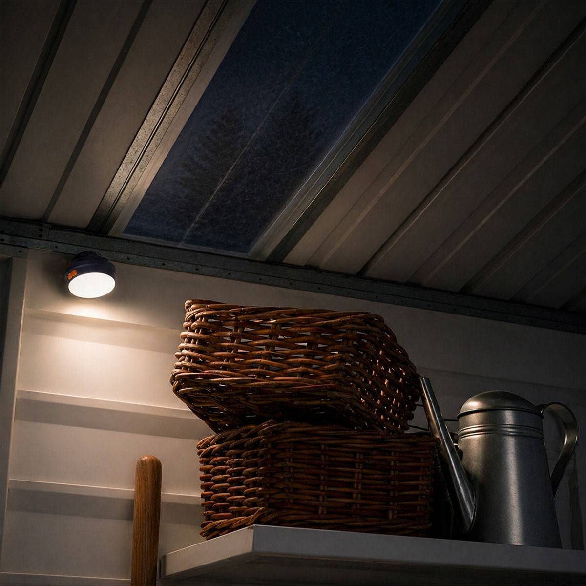 Yardmaster - Abri de jardin métal anthracite Yardmaster 11,03 m² + kit d'ancrage + lampe magnétique - Image 8