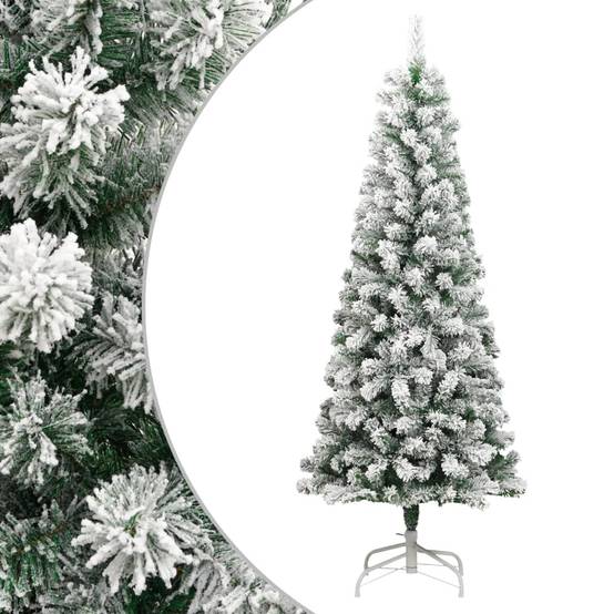 Sapin de Noël | Arbre de Noël artificiel à charnières avec neige floquée 210 cm Maison Chic - Image 2