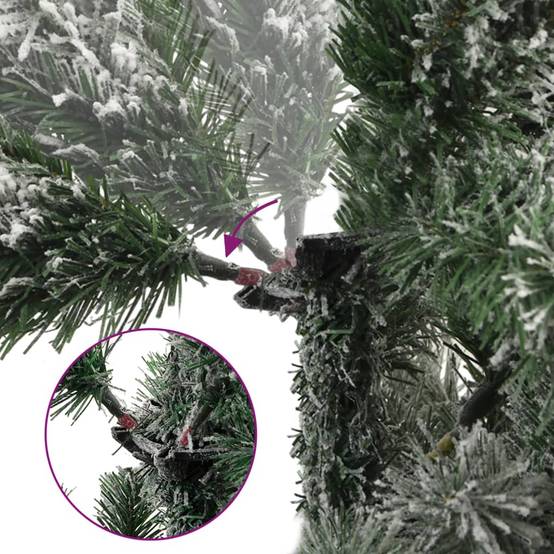 Sapin de Noël | Arbre de Noël artificiel à charnières avec neige floquée 210 cm Maison Chic - Image 3