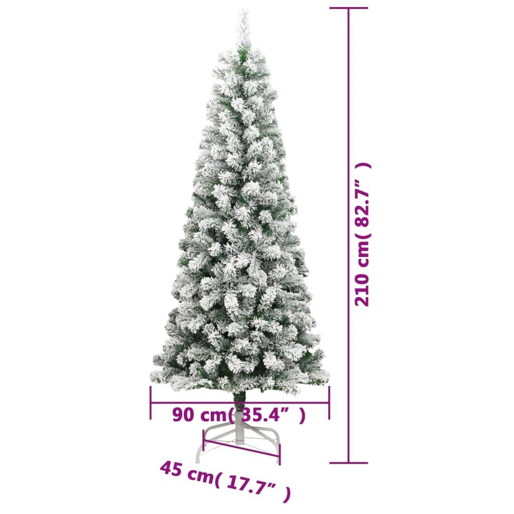 Sapin de Noël | Arbre de Noël artificiel à charnières avec neige floquée 210 cm Maison Chic - Image 9