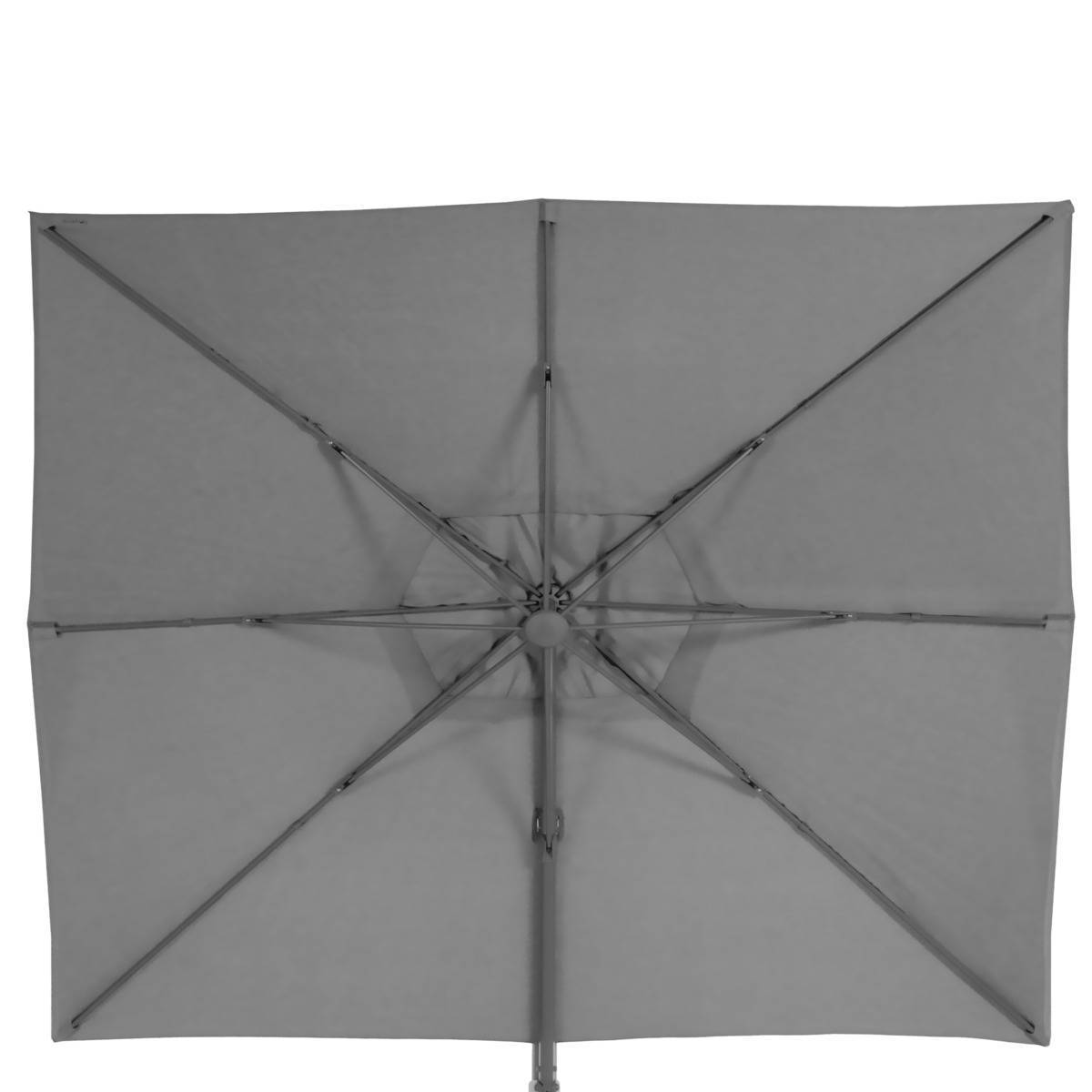 Hesperide - Parasol déporté rectangulaire inclinable "Elea" ardoise 4x3m en aluminium Hespéride - Image 5