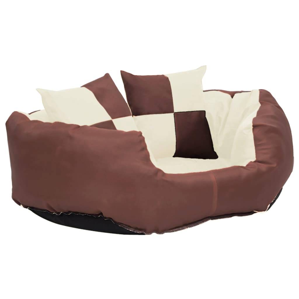 Vidaxl - Coussin réversible lavable de chien Marron et crème 65x50x20 cm vidaXL 171211 - Image 2
