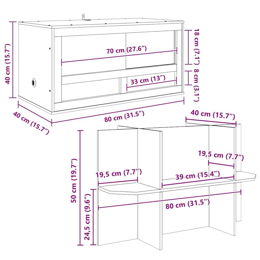 Vidaxl - Terrarium Marron 80 x 40 x 90 cm OSB vidaXL 3397893 - Image 3