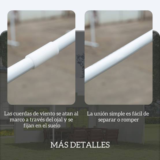 Tonnelle de Jardin Acier 4x3 m Barnum Démontable avec 2 Parois Latérales Blanc - ComfortXL Outdoor Living - Image 7