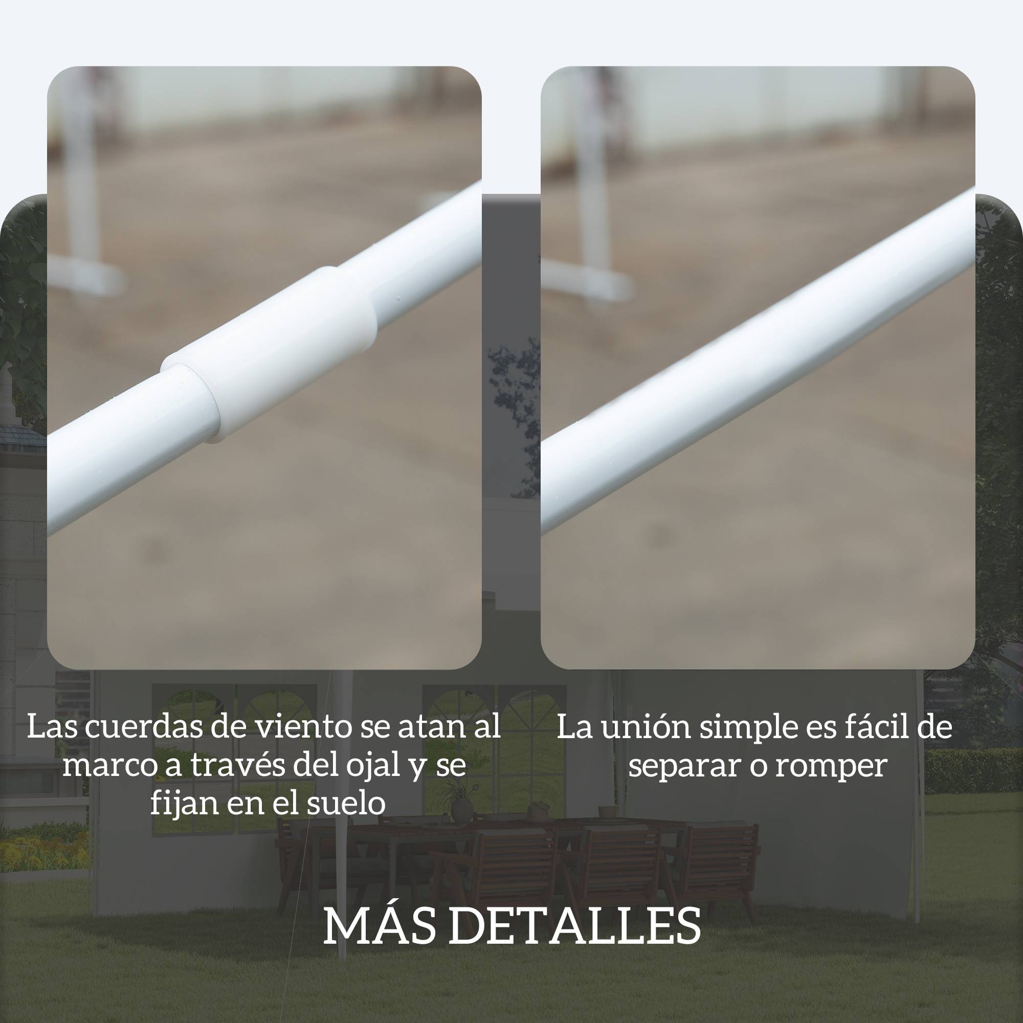 Tonnelle de Jardin Acier 4x3 m Barnum Démontable avec 2 Parois Latérales Blanc - ComfortXL Outdoor Living - Image 7